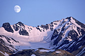Moonrise over Alaska Range