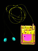 X-ray of iPod Nano and Earphones