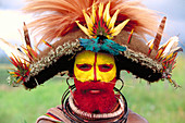 Man of the Huli tribe. Papua,New Guinea