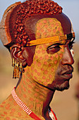 Man of the karo tribe. murle region,Ethi