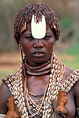 Woman of the Hamar tribe. Turmi,Ethiopia