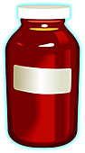 Medical Pill Jar Illustration