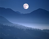 Full Moon Over Bavarian Alps