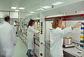 Researchers in Pharmaceutical Lab