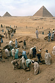 Excavation and Giza Pyramids