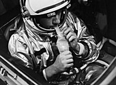 Gemini Astronaut Drinking Orange Juice