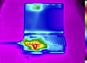 Thermogram of a laptop