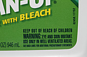 Bleach warning label