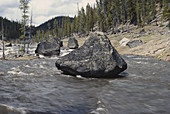 Glacial Erratic,Yellowstone,USA