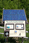 Photovoltaic Cell with Educational Sign