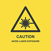 Laser danger warning sign