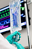 Injecting into IV Drip Bag