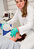 Medical Technician using a BVM