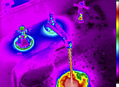 Hot Water from a Faucet,Thermogram