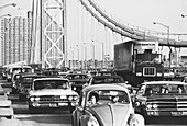 Traffic Jam,G.W. Bridge,NYC,c.1969