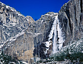 Ice-rimmed Upper Yosemite Falls