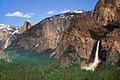 Half Dome and Bridalveil Falls