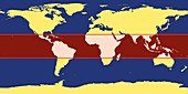 World Map with Tropic Zone