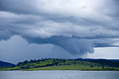 Rainstorm over Hydroelectric lake