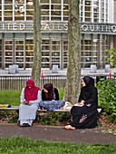 Muslim Women and iPad,Brooklyn,NY