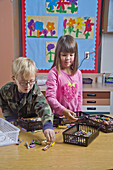 Kindergarten Children and Objects