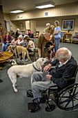 Therapy Dogs in Retirement Home