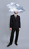 Man with Head in the Clouds