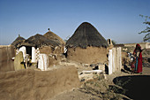 Thatch Roofed Mud Houses,India