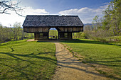 Cantilever barn,Appalachian Mountains