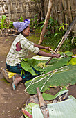 Dorze Tribe Woman Making Bread,Ethiopia