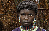 Bena Tribe Woman with Beads,Ethiopia