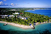 Aerial of La Caravelle Beach,Guadeloupe