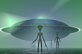 Alien Visitors,illustration