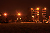 Sodium Vapour Lights on College Campus