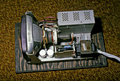 Old Television Set with Cover Removed