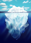 Iceberg,illustration