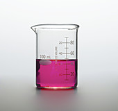 Graduated Cylinder with Red Liquid