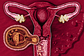 Vaginal Yeast Infection,illustration