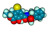 Ochratoxin A molecule,illustration