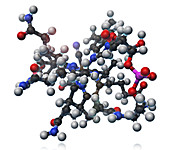Cyanocobalamin Molecule,illustration