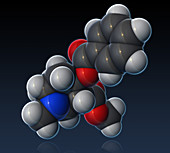 Cocaine Molecular Model,illustration