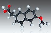 Naproxen,Molecular Model,illustration