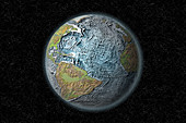 Relief map of the Earth,illustration