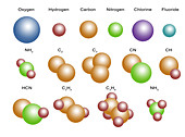 Air Molecules,illustration