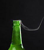 Beer Bottle with Steam