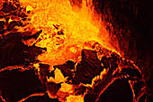 Molten Lava in a Volcanic Vent