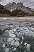 Bubbles in Ice on Abraham Lake
