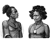 19th Century Papuan people,illustration
