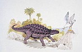 Struthiosaurus dinosaur,illustration