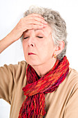 Older woman with headache